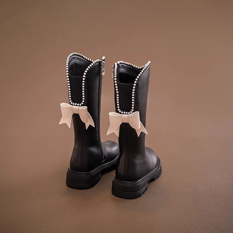 VTVK女童真皮长靴2025秋冬新款女孩长筒皮靴儿童加绒高筒马丁靴,童鞋/婴儿鞋/亲子鞋,皮靴,淘宝优惠券,粉丝福利购,淘宝优惠卷