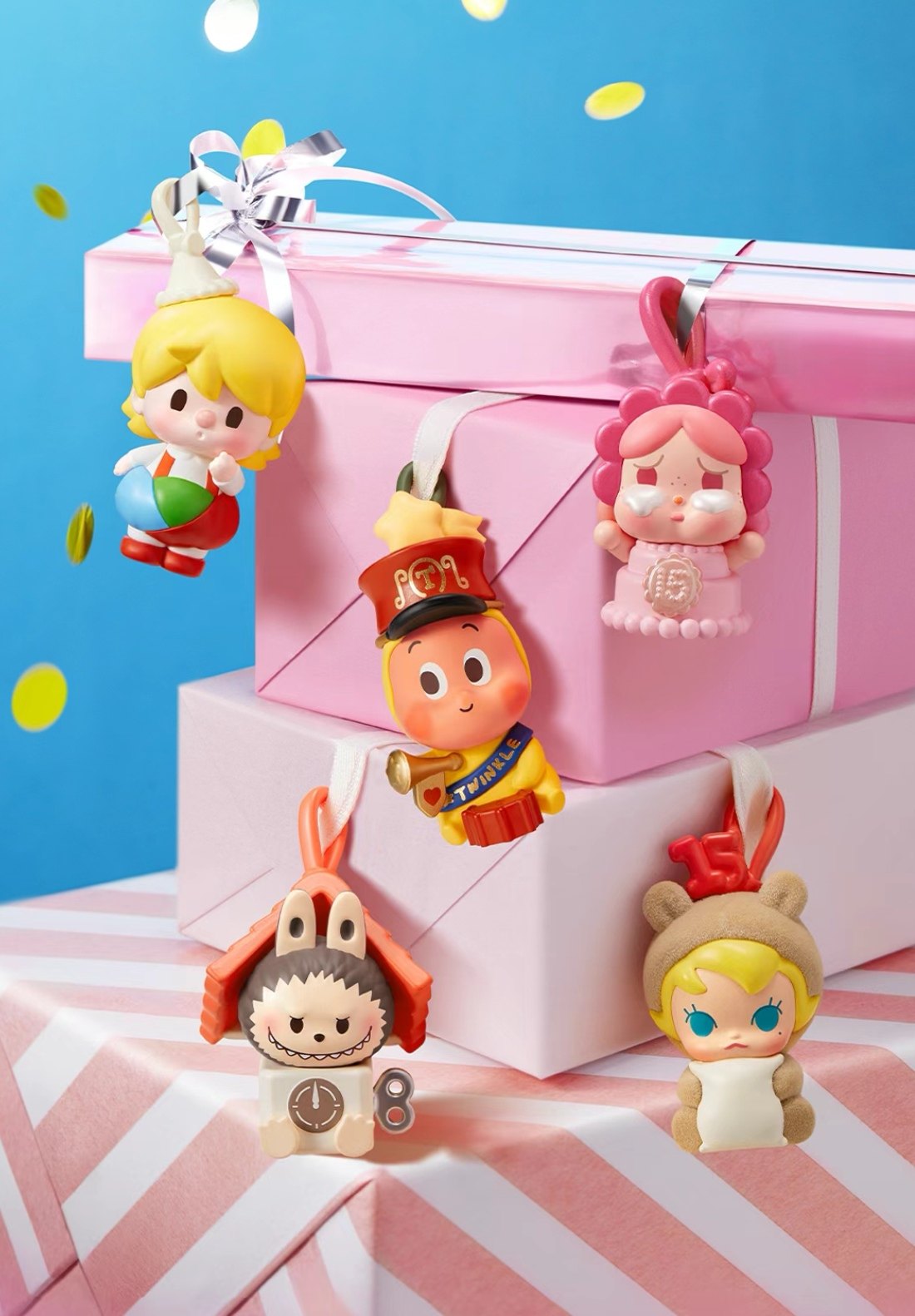 正品POP BEAN 泡泡玛特萌粒泡泡萌粒庆祝这一刻系列公仔迷你公仔