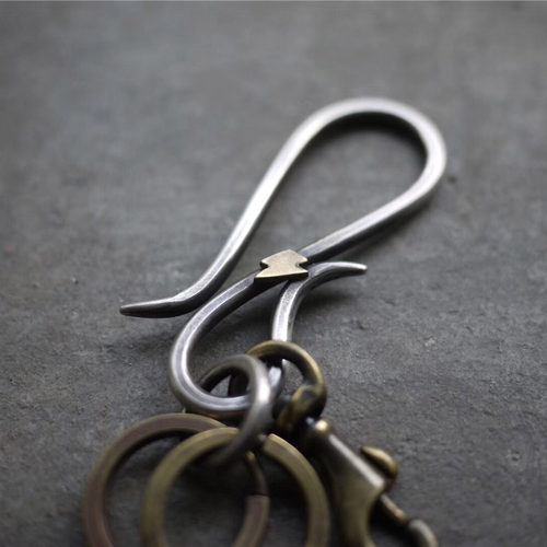 全手工制作锻打纯银钩扣