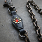 黄铜裤 美式 铆钉 链 链财布链钱包链腰链 复古牛皮裤