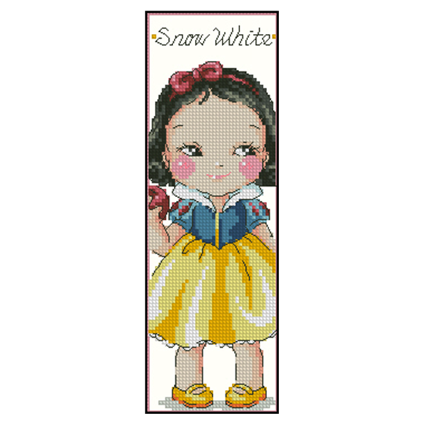 十字绣书签双面绣diy套件学校手工作业毕业礼物卡通人物白雪公主