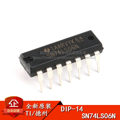 原装正品 直插 SN74LS06N 逻辑 - 栅极和逆变器/反相器 DIP-14