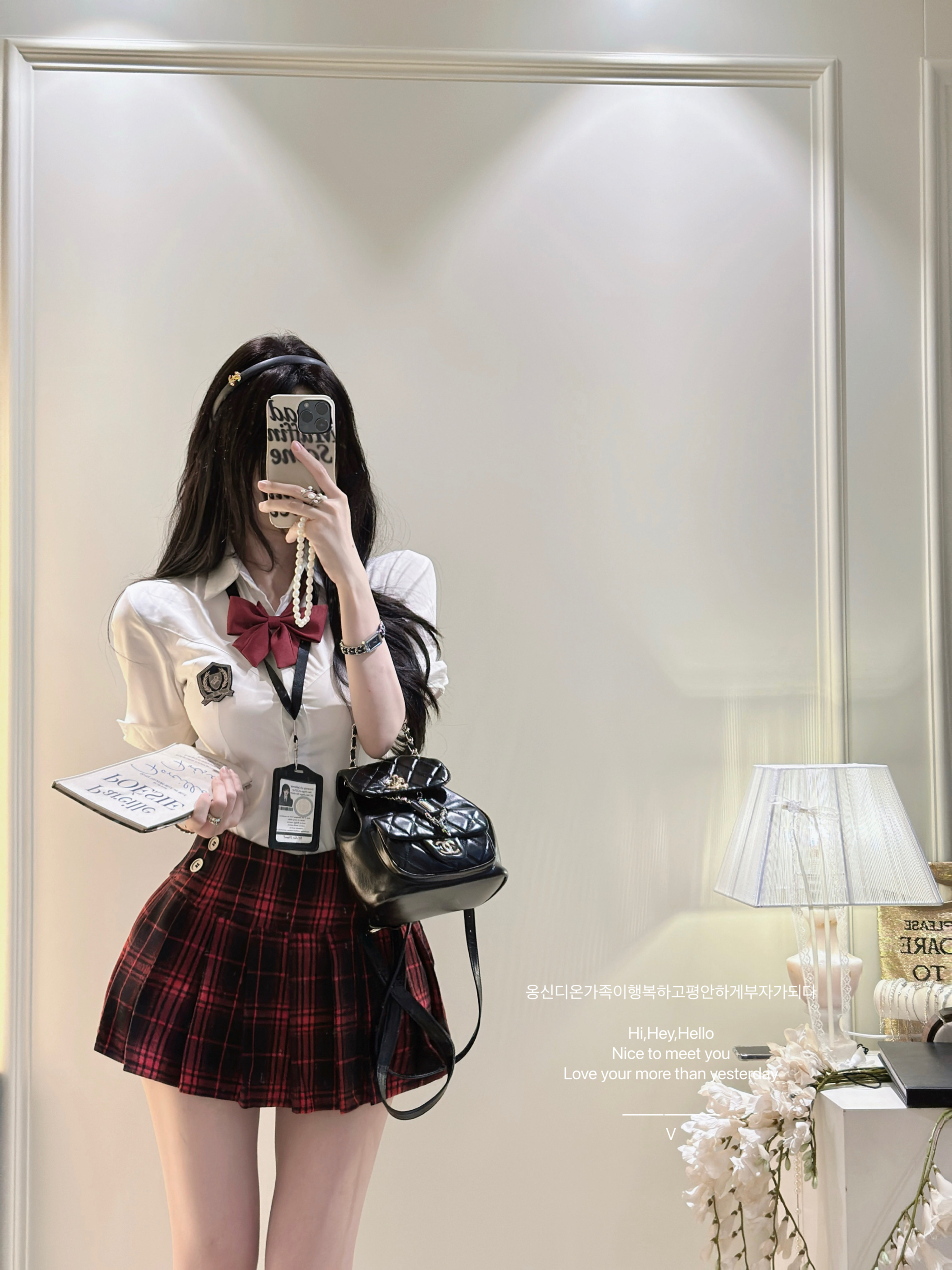 【诺丁山转校生】勋章学院派jk制服套装女短袖衬衫格纹百褶裙套装