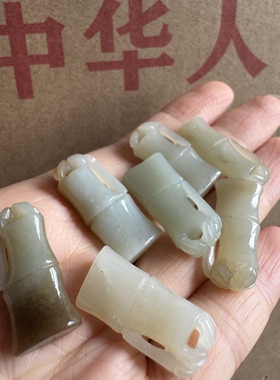 库存几十年老物件和田玉竹节款挂件吊坠手把件玉坠挂件玉坠挂件