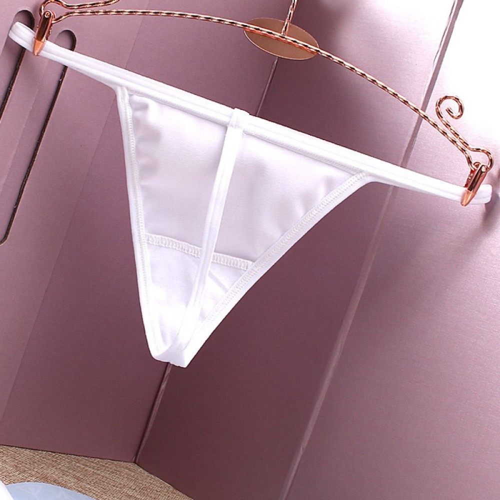 低腰高弹约会可插一根线丁字裤性惑妓装妓裙纯色无痕卡阴勒缝内裤