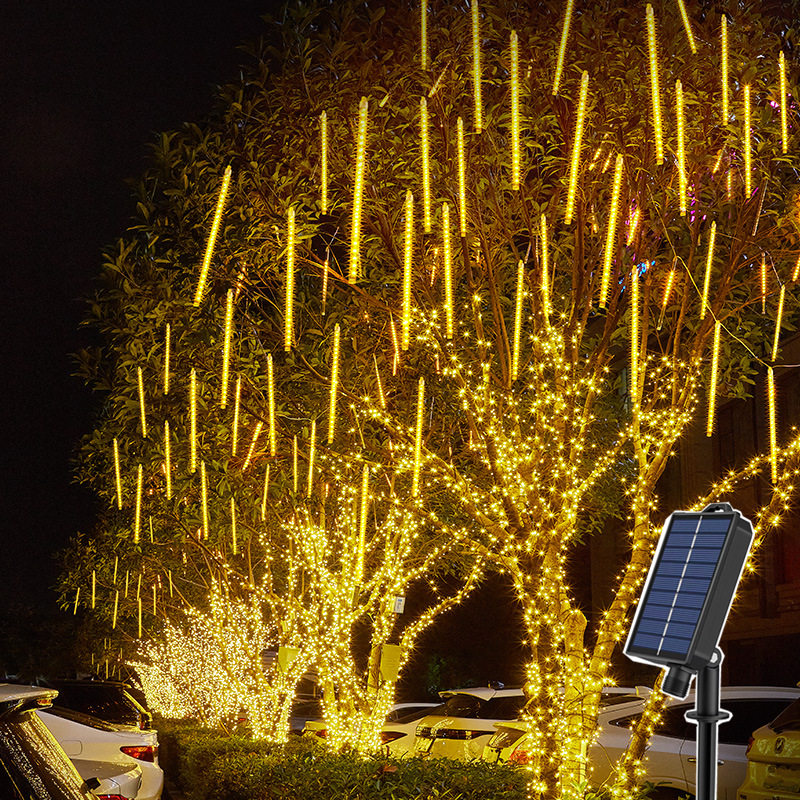 LED太阳能流星雨灯管户外防水街道亮化挂树圣诞庭院氛围装饰彩灯,节庆用品/礼品,装饰灯,淘宝优惠券,粉丝福利购,淘宝优惠卷