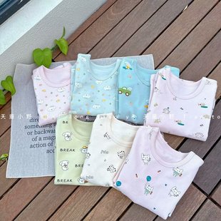 天童小野 2024 秋冬女童纯棉内衣套装 男童秋衣秋裤家居服 90-170