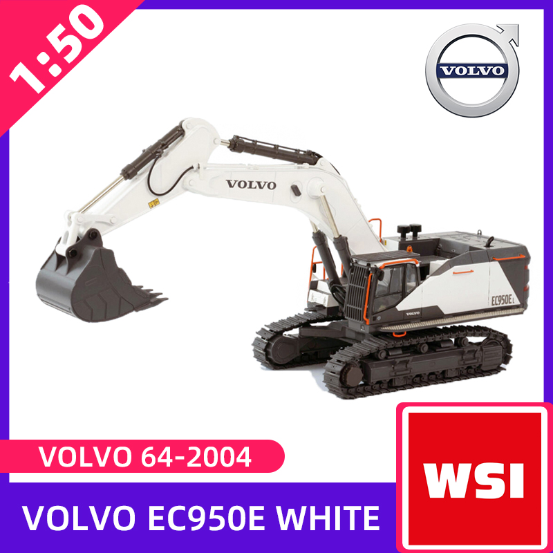 WSI模型 1:50比例 VOLVO沃尔沃 EC950E 挖掘机模型 官方白色涂装