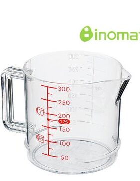 日本进口 inomata厨房315ml计量杯塑料带手柄有刻度量杯1103