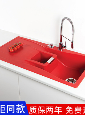 德国Schock硕科厨房三代花岗岩水槽石英石洗菜盆Waterfall D-150