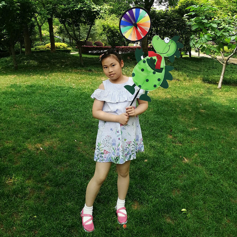 户外转轮卡通风车幼儿园塑料儿童手拿大号宝宝玩具批发优质热卖