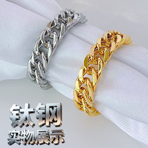 韩式ins链条钛钢时尚戒指ring女