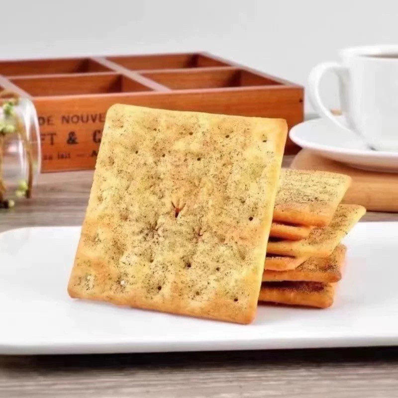 台湾进口SUKHI胡椒苏打饼干全素零食咸味早餐代餐梳打饼小包装