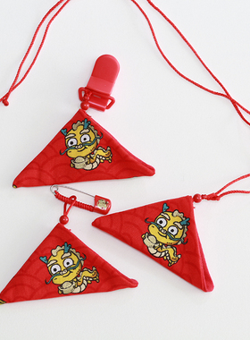 福袋随身项链胎毛生肖牛红色现货