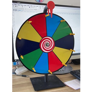 直播抽奖幸运大转盘教学道具游戏活动可擦写摇奖桌面小轮盘亚马逊