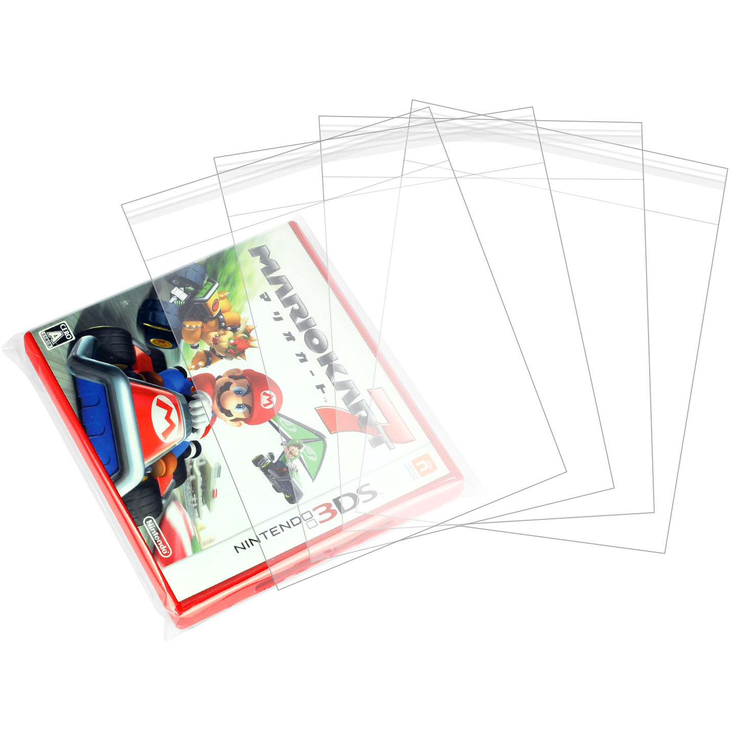 3DS 日版美版彩盒保护袋 OPP袋防尘套 外壳透明防尘塑料套塑料袋