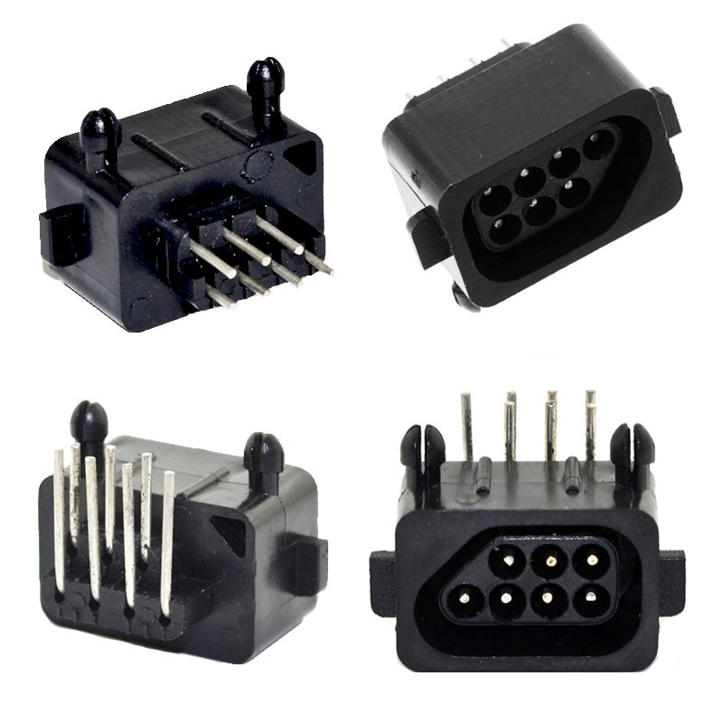 适用 NES手柄母座 红白机母座7Pin  90&deg; 180度弯脚直角接口Slot