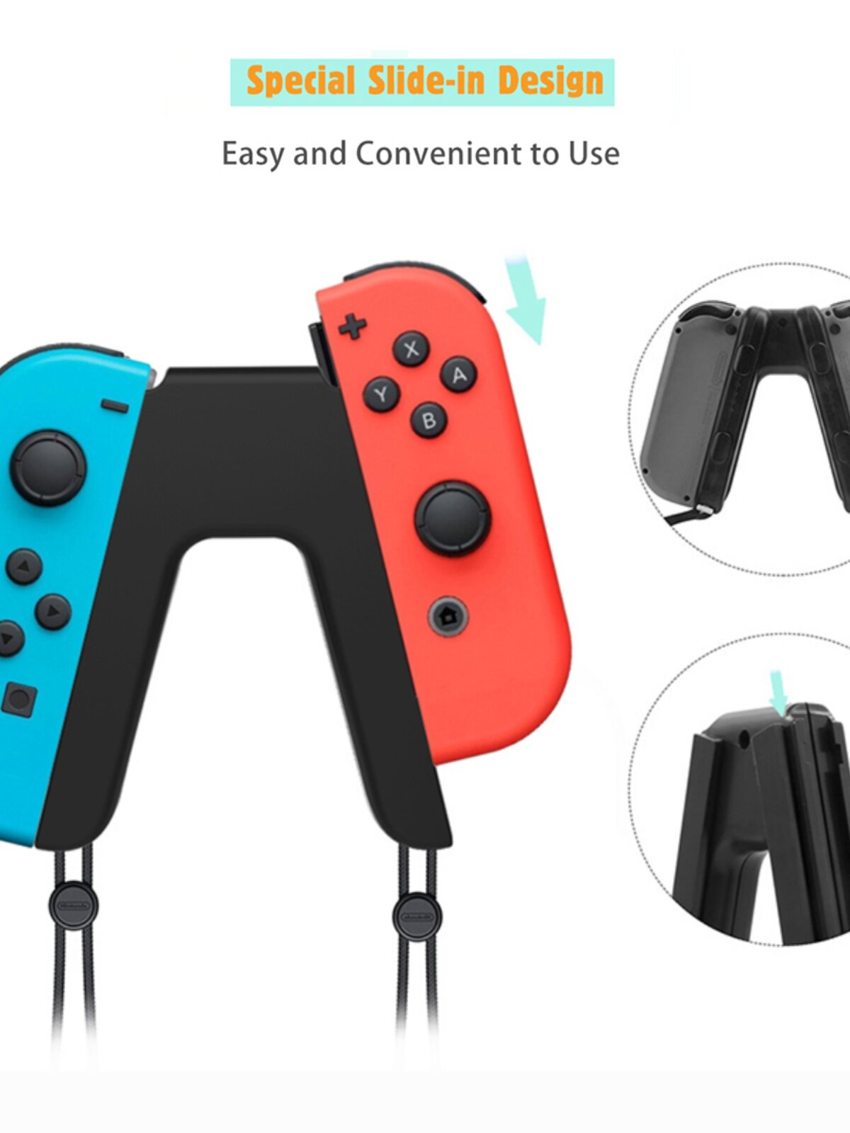 NINTENDO SWITCH 컨트롤러 V자형 그립 스위치 OLED 조이콘 핸들 핸들 핸들 베이스