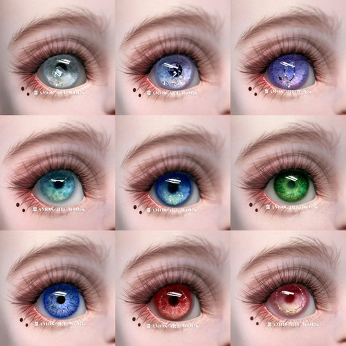 【AAW】现货BJD树脂眼珠18mm流沙眼夜光眼