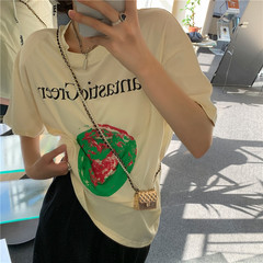 Real price treasure T / Happy Planet girls' summer Korean printed short sleeve top