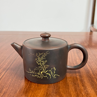 萃拾光坭兴陶茶壶纯手工名家茶具宽口漫山壶家用泡茶器功夫茶单壶