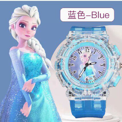 冰雪奇缘艾莎发光女童手表