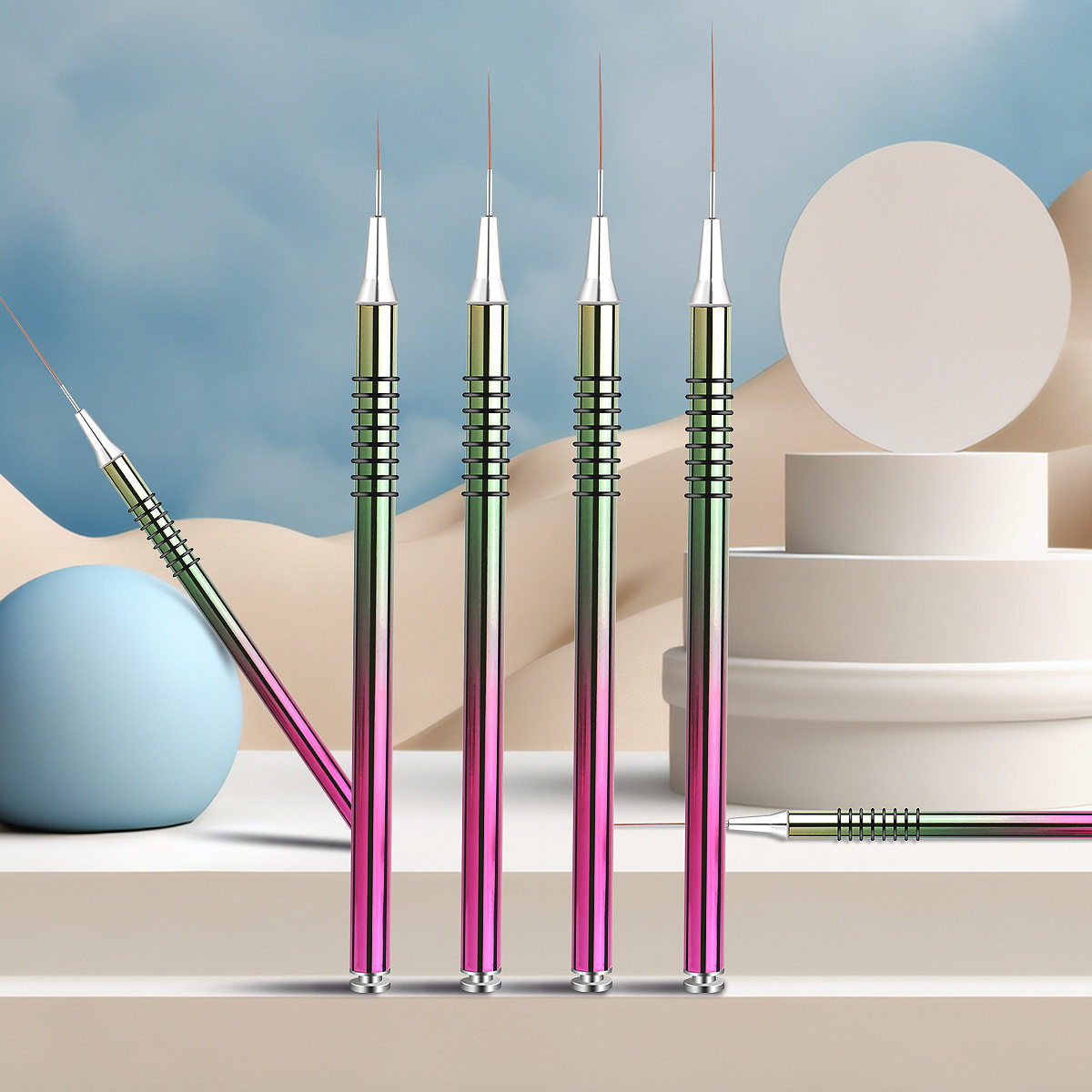 严选美甲拉线笔 6支装彩绘笔甲油胶拉线勾画笔防滑硅胶指甲刷套装,彩妆/香水/美妆工具,美甲笔/美甲刷/美甲笔刷套装,淘宝优惠券,粉丝福利购,淘宝优惠卷