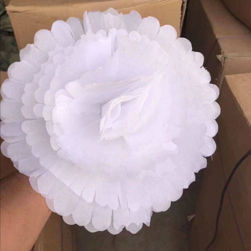 100朵大白花车头花36--40-50厘米纸花朵大白纸花头丧葬灵堂白事