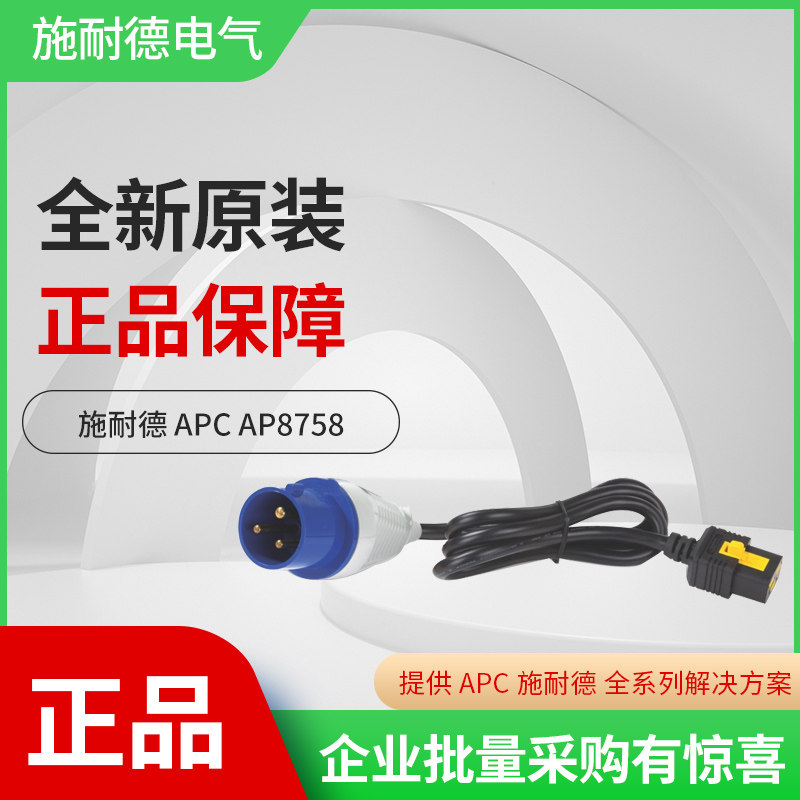 AP8758 施耐德APC锁定型C19至16A3米美标电脑电源延长转接线插头