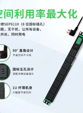 施耐德APC PDU SEP6110 基本型1U16A 230V 8GB替换原EPDU1016B-GB