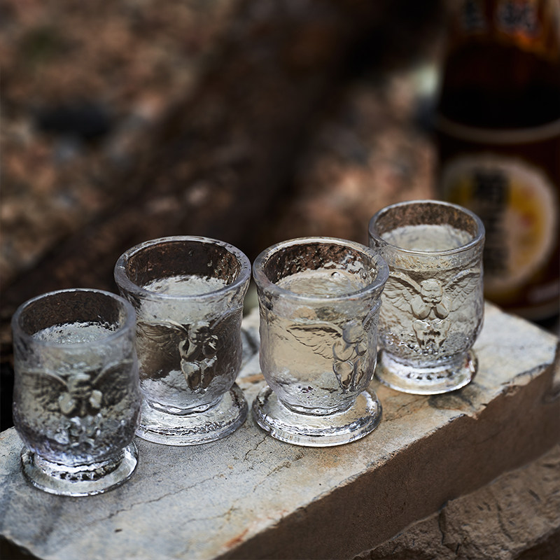 稀奇艺术玻璃对杯天使浮雕清酒杯配礼物包装,餐饮具,洋酒/威士忌杯,淘宝优惠券,粉丝福利购,淘宝优惠卷