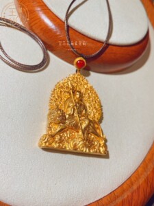 王小仙古法金地藏王菩萨吊坠