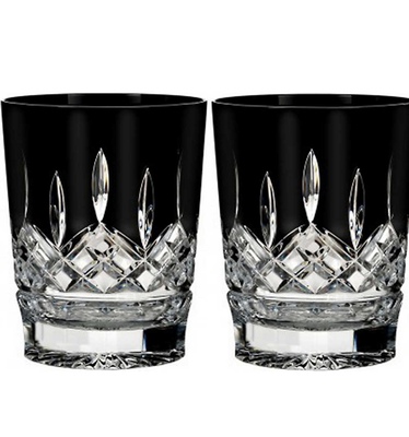 原装正品Waterford黑色水晶酒杯