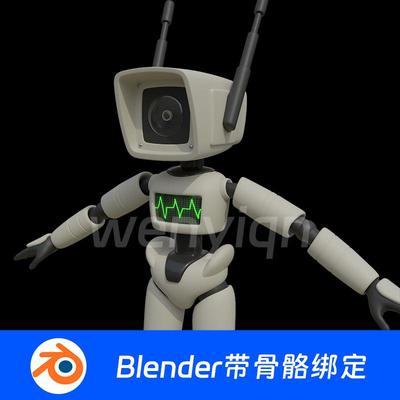 人形电脑机器人监控未来科幻Blender场景模型1598