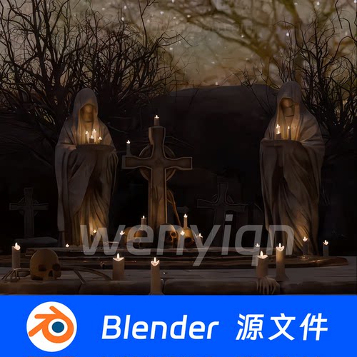 祭坛神秘洞穴黑暗祭祀台神殿Blender场景模型2548