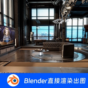 公寓别墅装修浴室客厅豪宅大平层卧室Blender场景模型1317