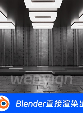 科技科幻电商展台舞台数码展示Blender场景模型1800