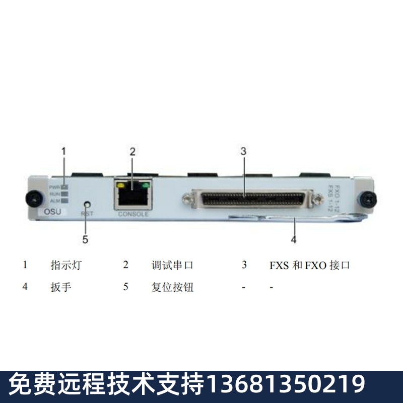 华为U1930/1960/1981模拟中继接口板 OSU板主机配件 电源线缆
