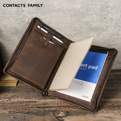 牛皮真皮书套contactsfamily