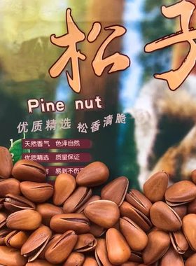 东北红松籽炒开口熟松子