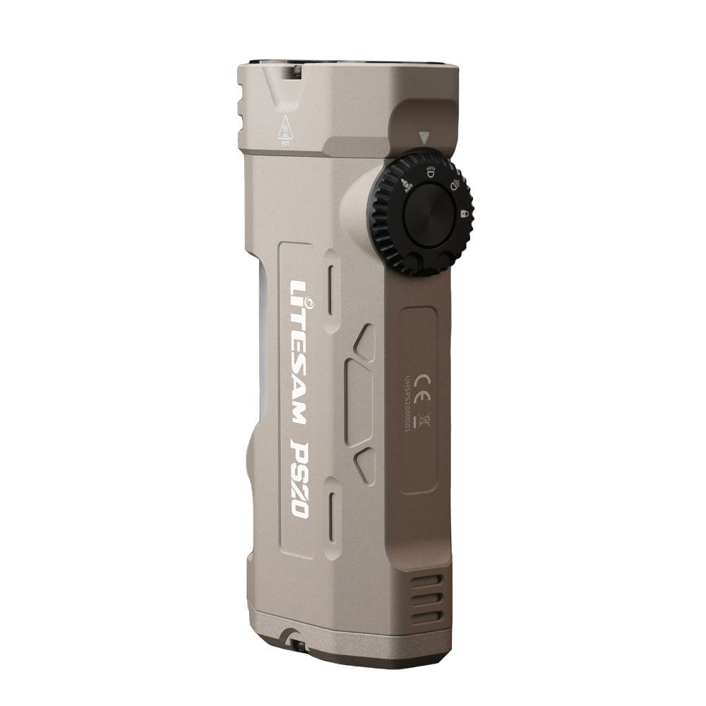 LITESAM PS20 灰橙微弧 3500流明口袋磁吸 户外照明 手电筒