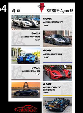 现货 国 极1:64柯尼塞格Agera RS科尼赛克超跑限量版树脂汽车模型
