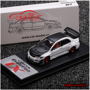 现货CM 1:64三菱EVO蓝瑟9代IX VOLTEX宽体改装大尾翼合金汽车模型