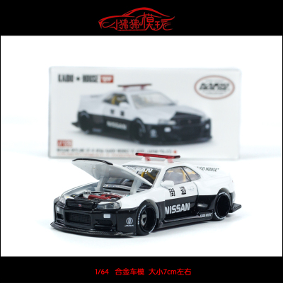 MiniGT尼桑GTRR34警车汽车模型