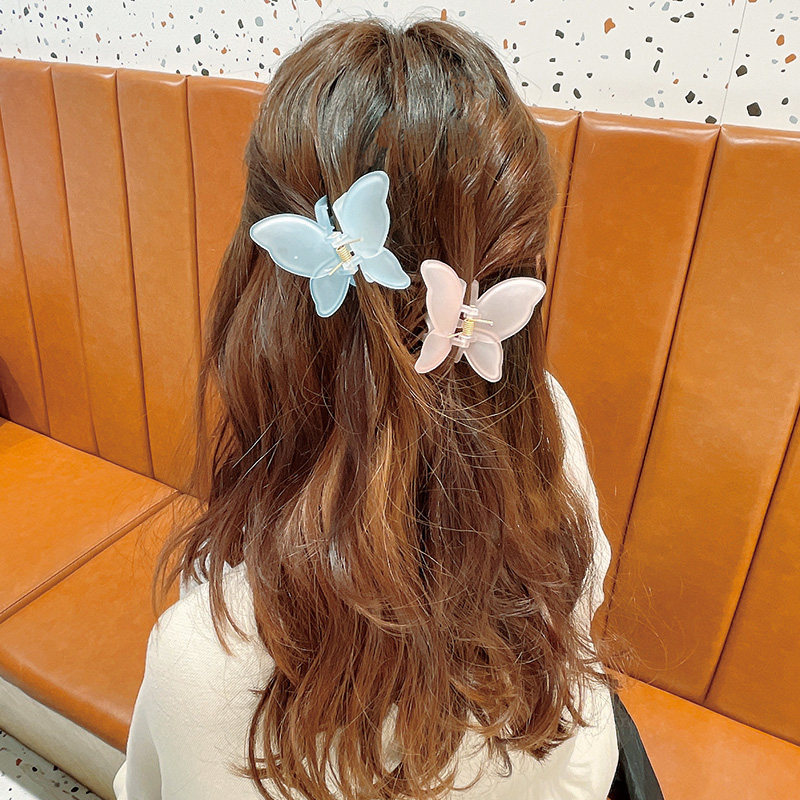 韩版超仙蝴蝶结发抓小抓夹女后脑勺发夹刘海夹顶夹网红抓夹发卡子