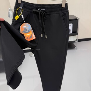 加绒加厚特保暖！还防水！odm公司货黑色小直筒百搭休闲裤男 裤子