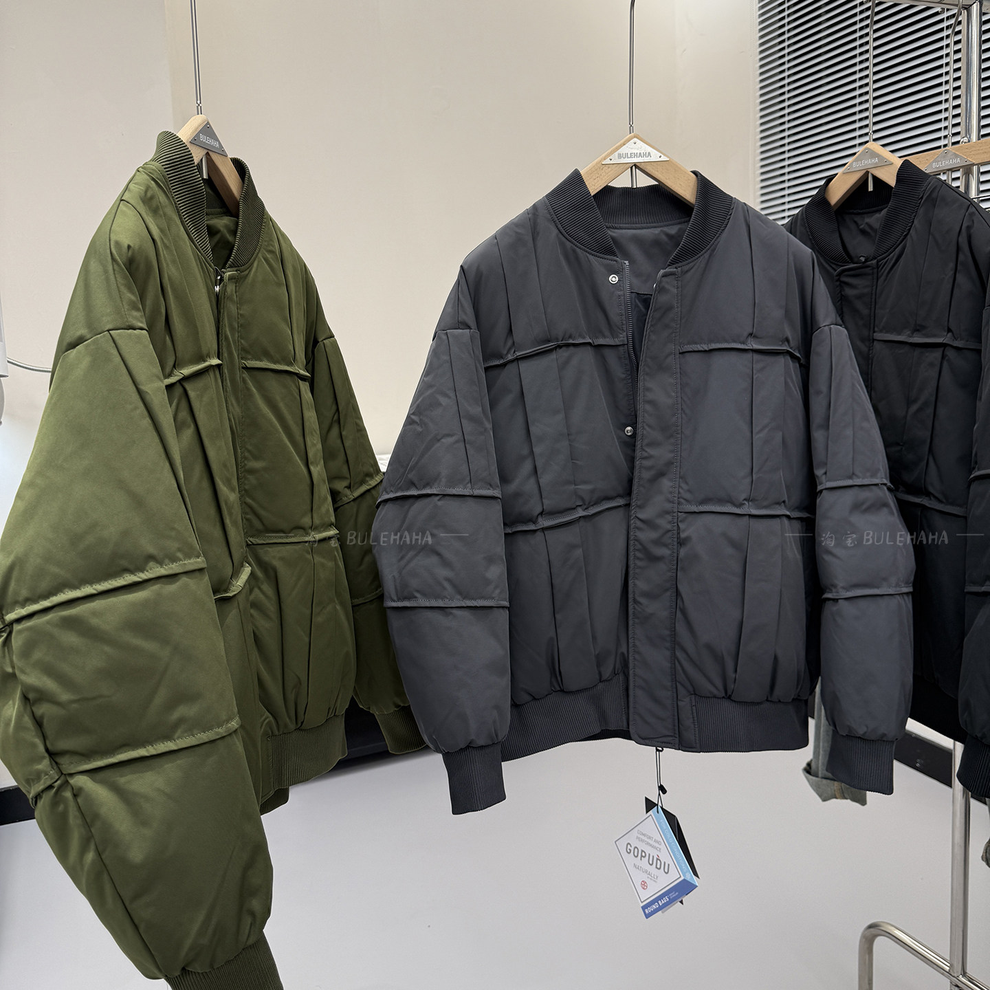 美式MA1改良版90%白鸭绒羽绒服