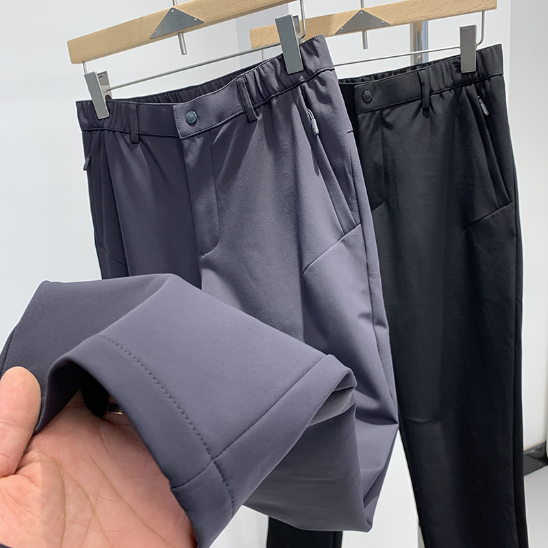 防水软壳式商务弹力休闲裤男