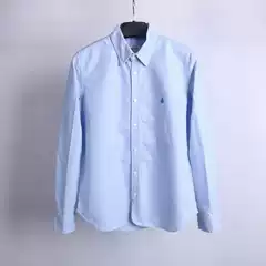 Men's Spring and Autumn Washed Pure Cotton Casual Long-Sleeve Shirt, Japanese Style, All-Season Oxford Fabric Straight-Cut Shirt