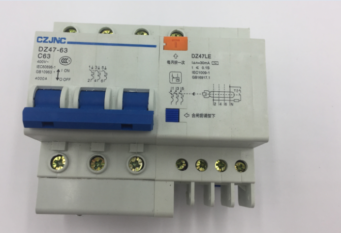 空气开关带漏电保护器DZ47LE-63/3P 3极6A~63A家用开关漏电断路器